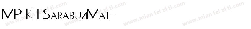 MP KTSarabunMai字体转换